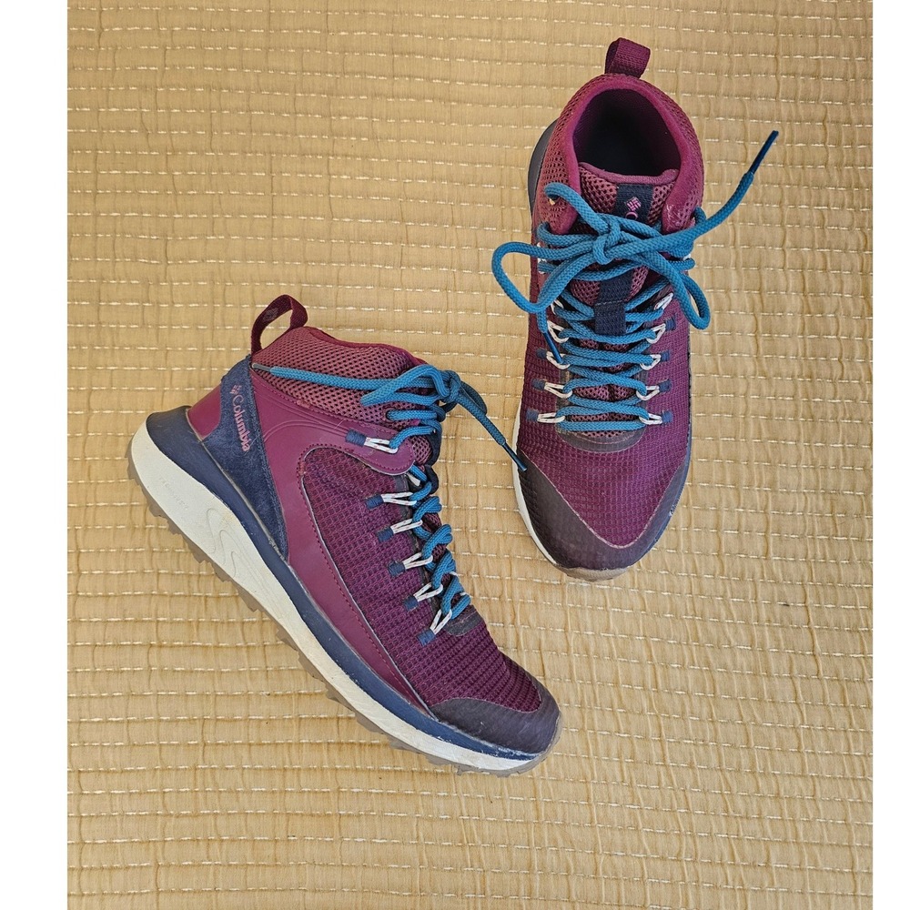 Columbia Women's Trailstorm Mid Waterproof Hiking Shoes Marionberry/Deep Water